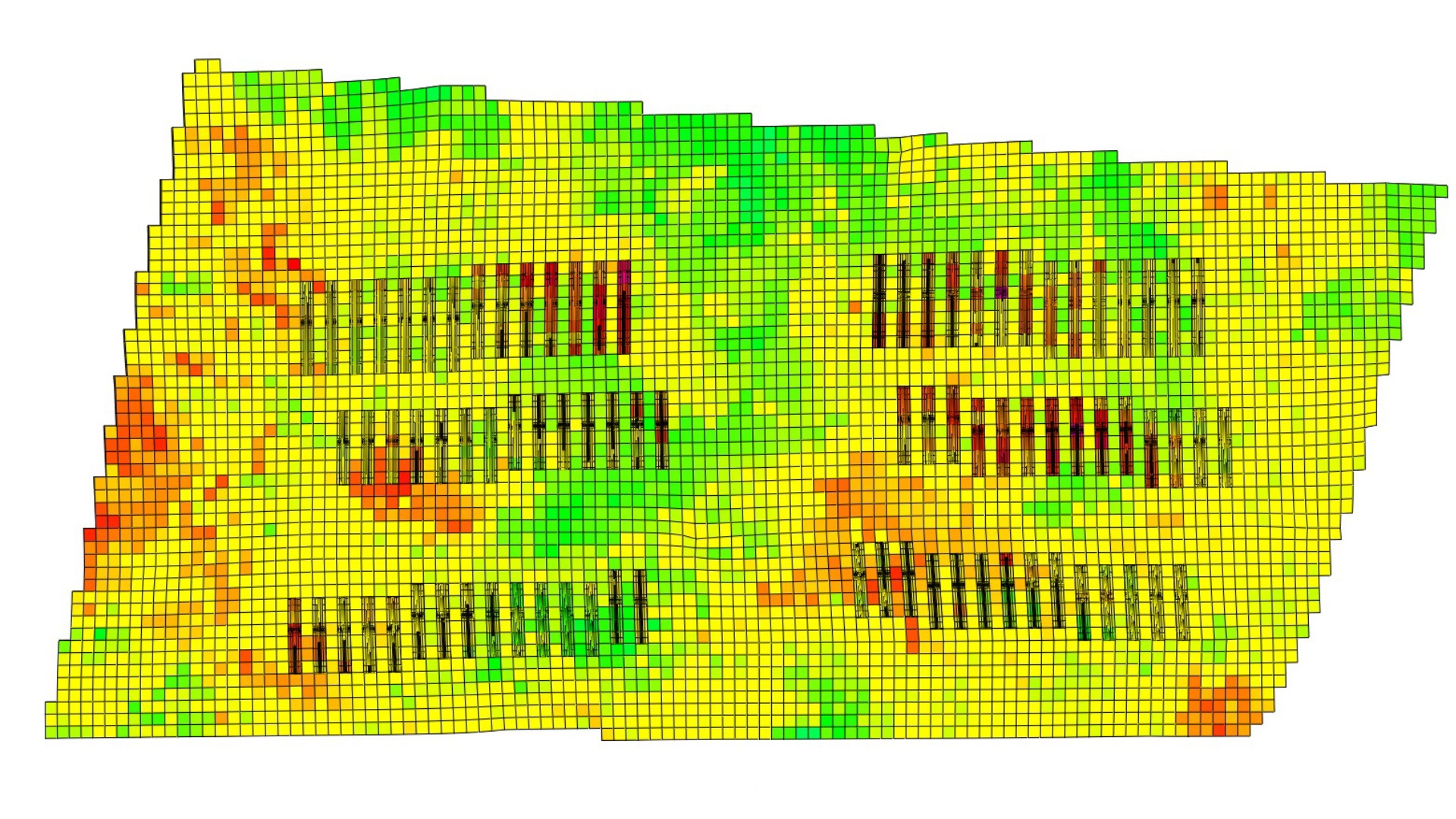 Blog unconventional grid showing reservoir permiability